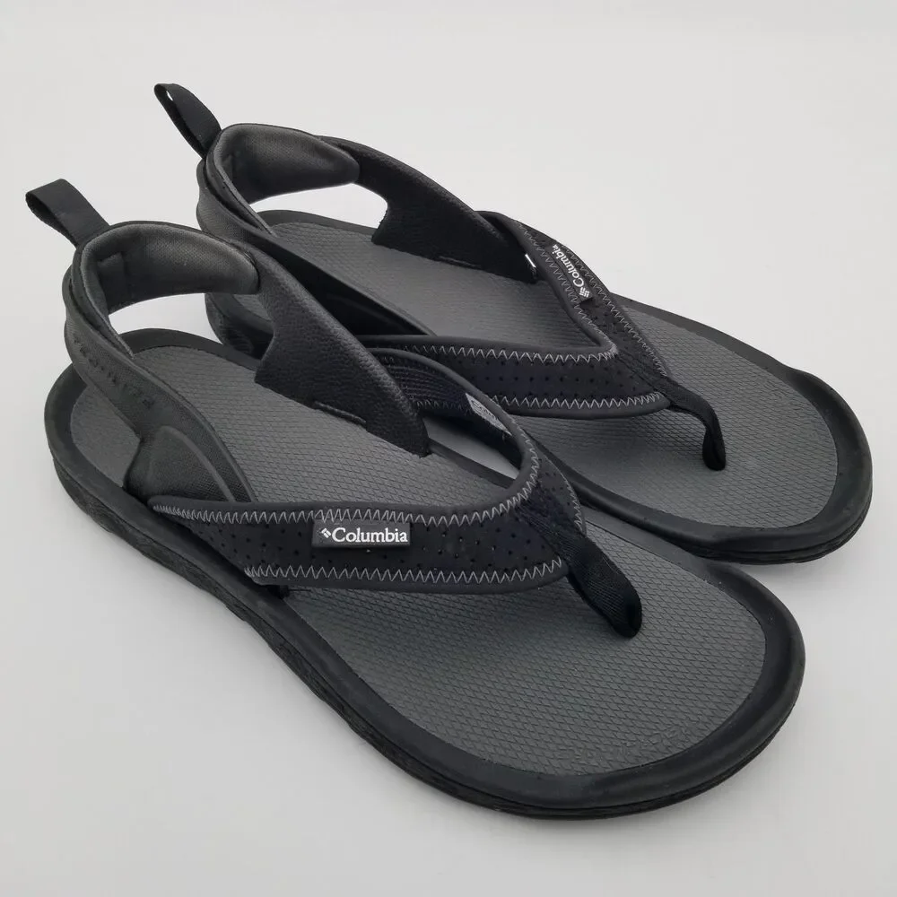 NWOB Columbia Kaweah Flip Flop Slip-on T-Post Sandals Black Women's Size 11